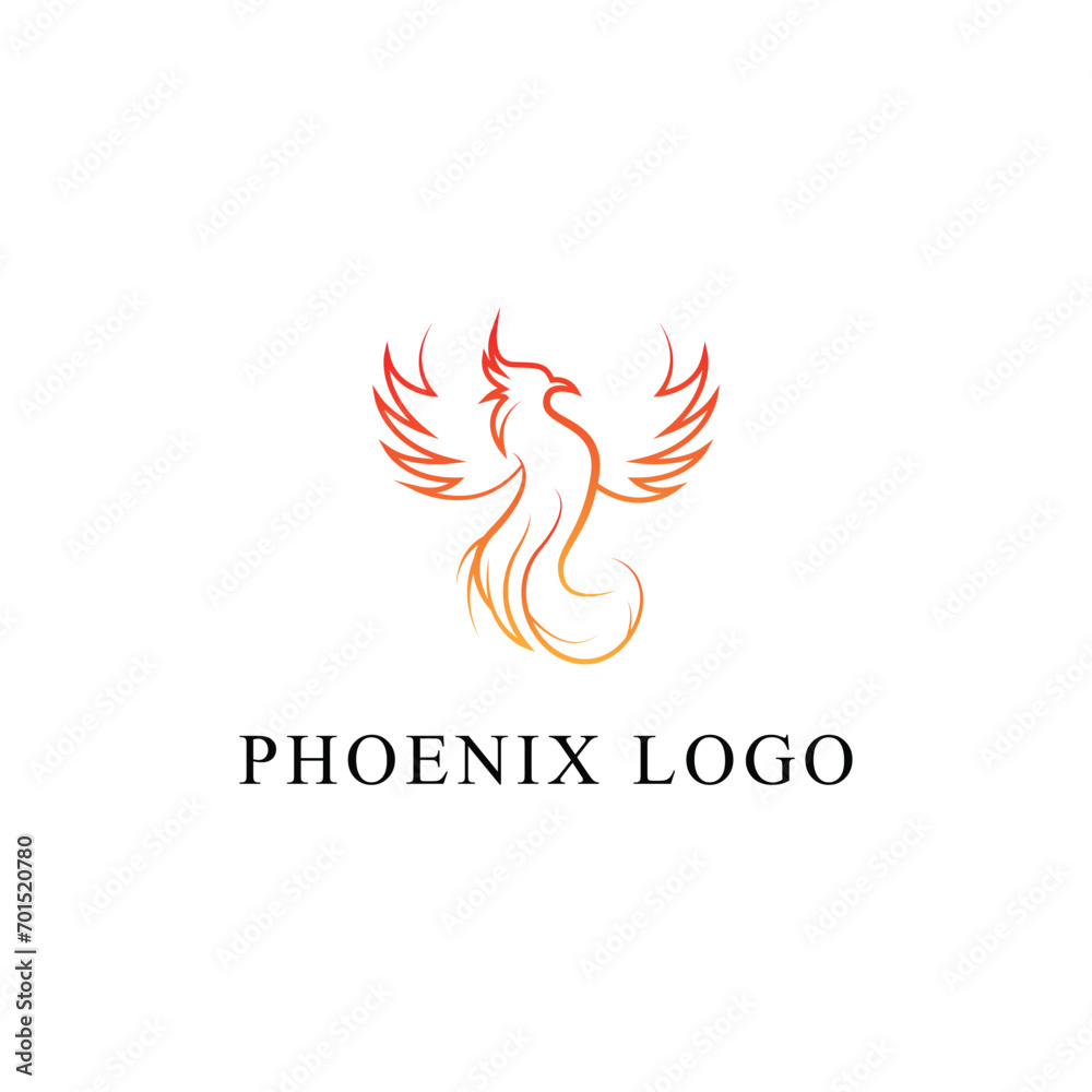 Phoenix bird logo design vector template Phoenix bird logo design vector template