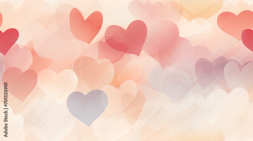  a bunch of hearts that are in the shape of a heart on a pink, yellow, and red background.