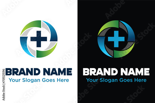 modern circle Medical Health care illustration vector logo design