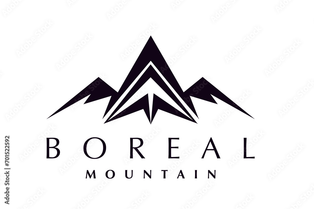 Mount Compass Top Mountain Peak for Travel Adventure Outdoor logo design inspiration Mount Compass Top Mountain Peak for Travel Adventure Outdoor logo design inspiration