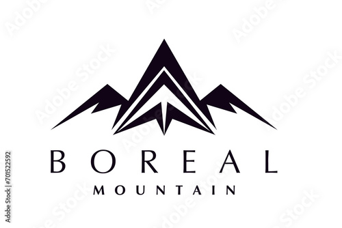 Mount Compass Top Mountain Peak for Travel Adventure Outdoor logo design inspiration