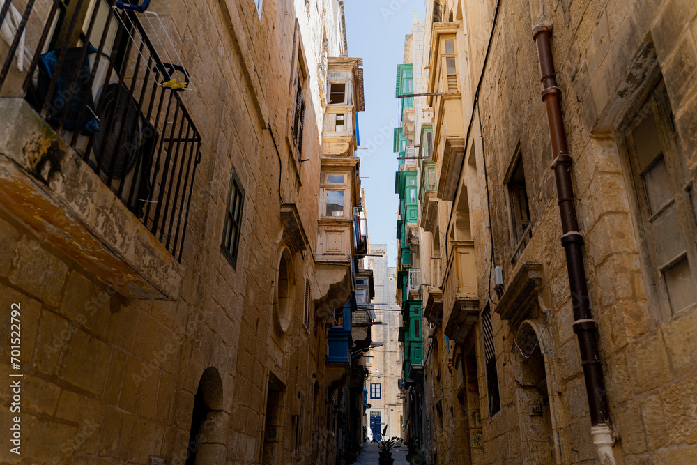 Architecture. Facade of a building in Malta.