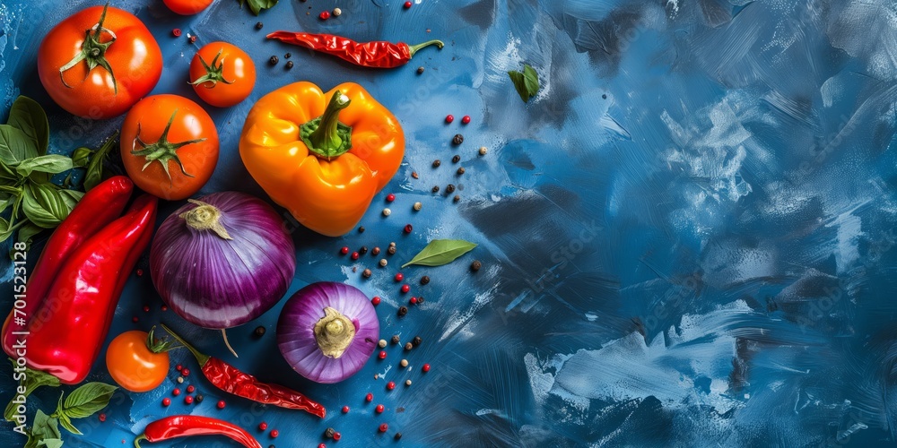 Vibrant Culinary Still Life with Fresh Vegetables