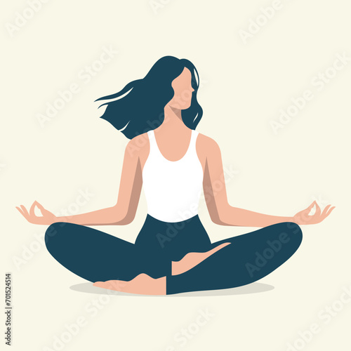 illustration of woman doing yoga pose