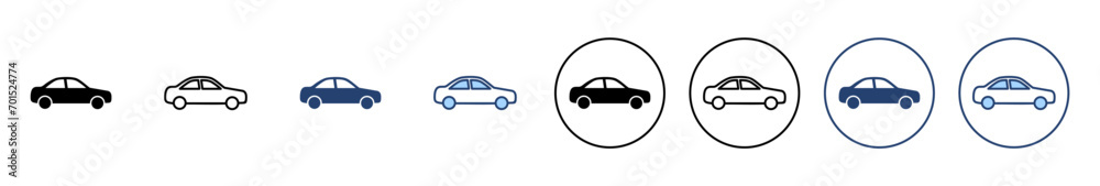 Car icon vector. car sign and symbol. small sedan Car icon vector. car sign and symbol. small sedan