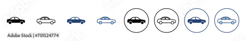 Car icon vector. car sign and symbol. small sedan