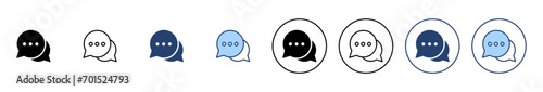 Chat icon vector. speech bubble sign and symbol. comment icon. message