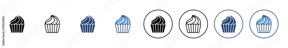Cup cake icon vector. Cup cake sign and symbol Cup cake icon vector. Cup cake sign and symbol