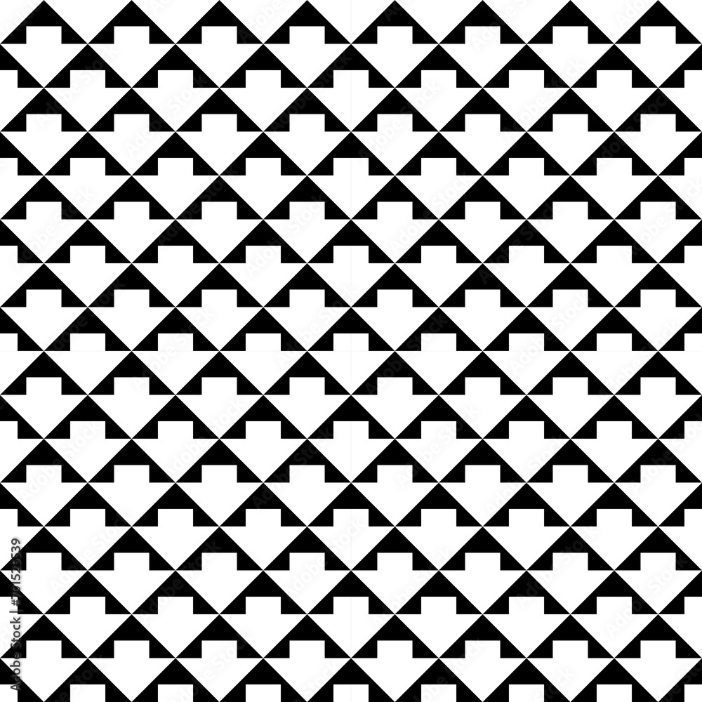 Triangles, arrows seamless pattern. Tribal motif. Folk wallpaper. Triangular, arrow shapes ornate. Geometric background. Ethnic ornament. Textile print, geometry abstract. Geometrical image. Vector