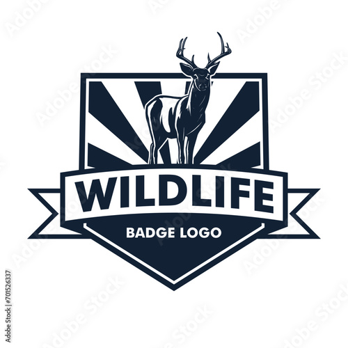 wildlife logo with deer mascot