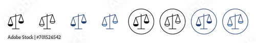 Scales icon vector. Law scale icon. Justice sign and symbol