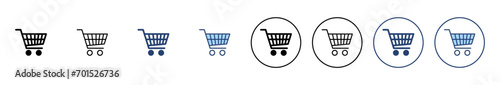 Shopping icon vector. Shopping cart sign and symbol. Trolley icon
