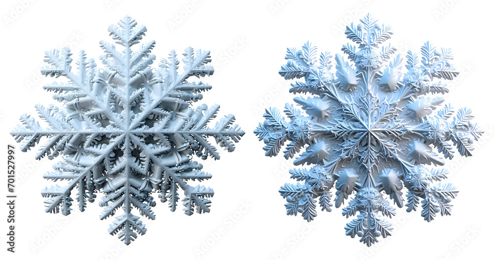 Ice Snowflake Detailed Macro View Set Ice Snowflake Detailed Macro View Set