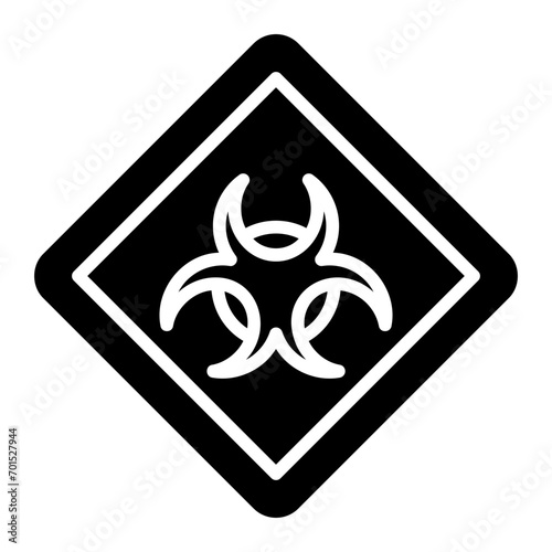 biohazard glyph icon