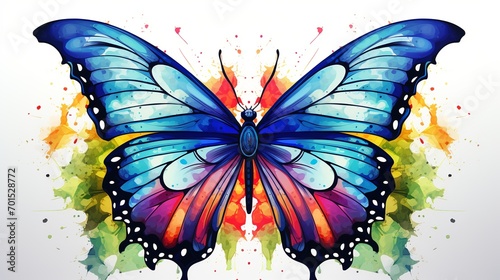 painting of a beautiful butterfly with wide wings © Somad