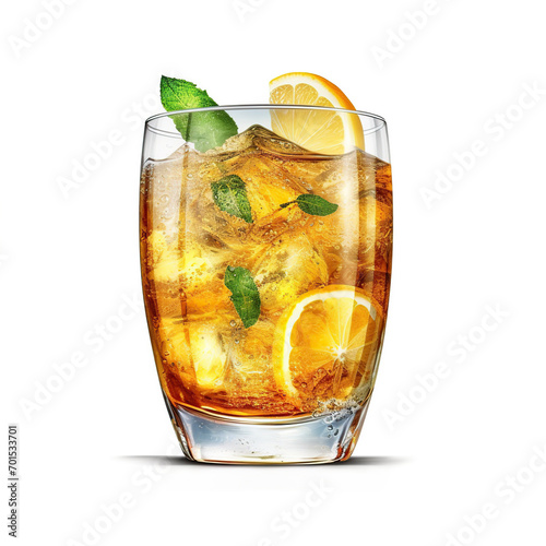 fresh cocktail isolated on white background