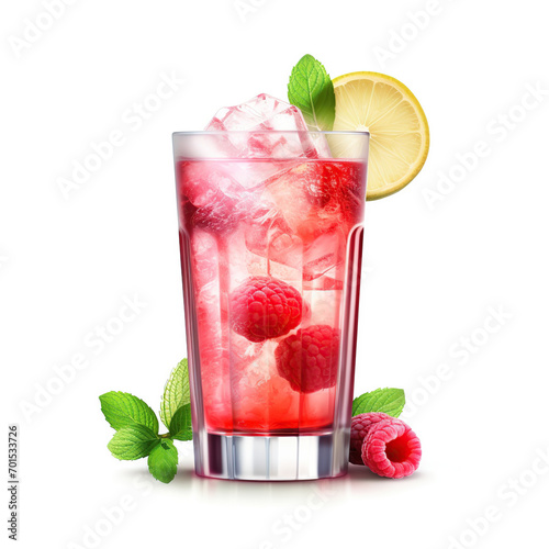 fresh cocktail isolated on white background