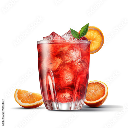 fresh cocktail isolated on white background