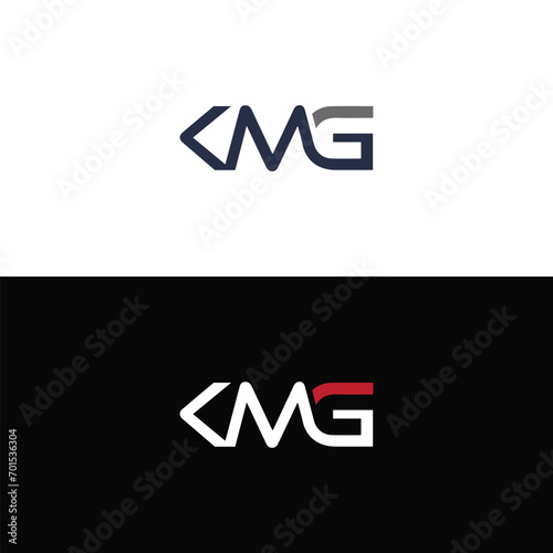 KMG logo. K M G design. White KMG letter. KMG, K M G letter logo design. Initial letter KMG linked circle uppercase monogram logo. K M G letter logo vector design. 