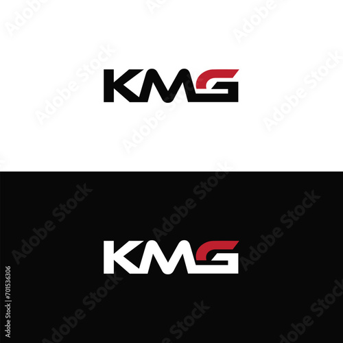 KMG logo. K M G design. White KMG letter. KMG, K M G letter logo design. Initial letter KMG linked circle uppercase monogram logo. K M G letter logo vector design. 