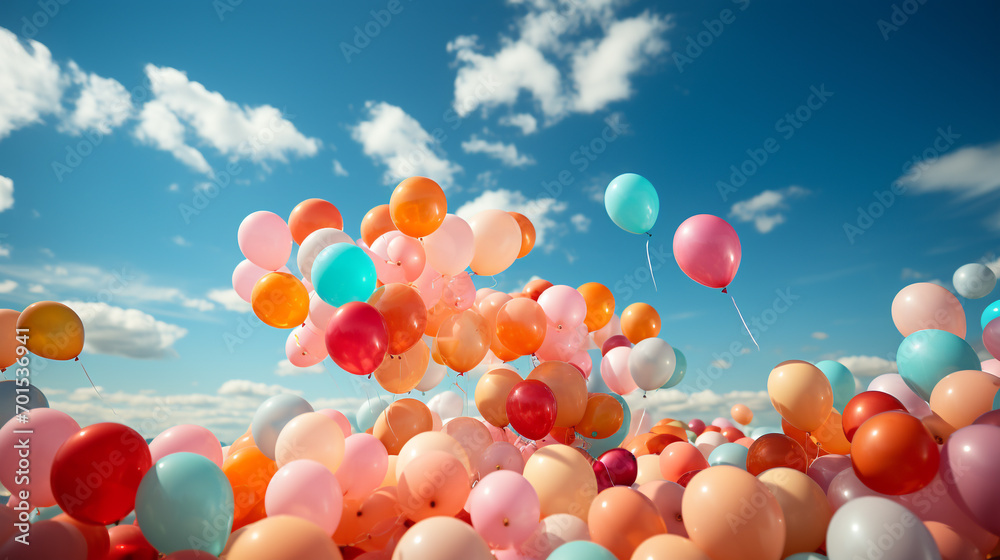 Flying colorful balloons wallpaper Flying colorful balloons wallpaper