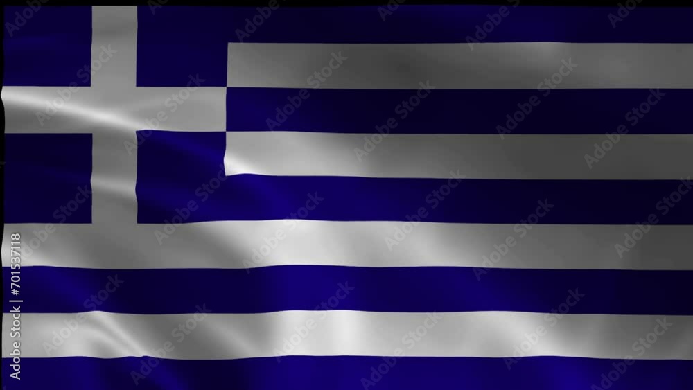 GREEK flag illustration with wavy effect