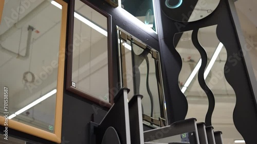 mirrors are sold in the store. High quality FullHD footage