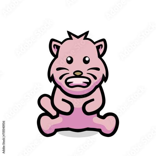 Cats baby cartoon mascot illustration 