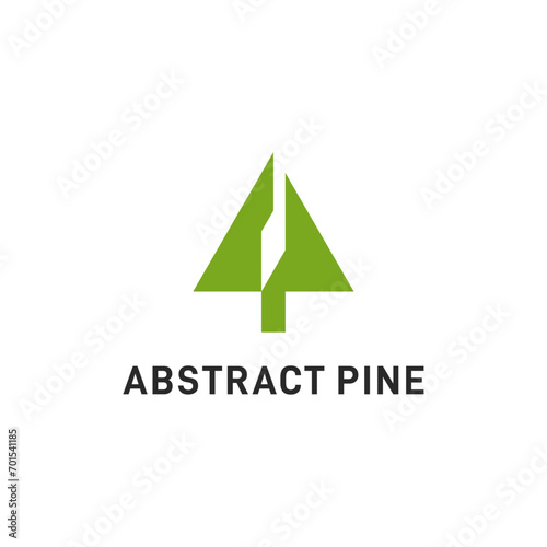 minimal icon of abstract tree spruce