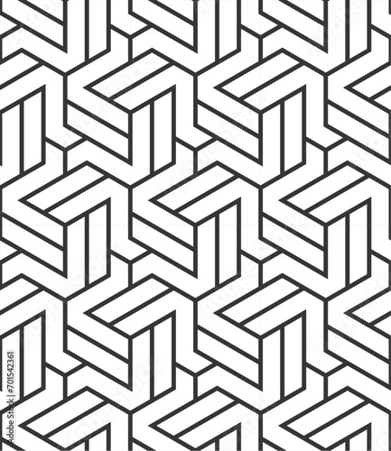 Seamless abstract geometric pattern in 3D style
