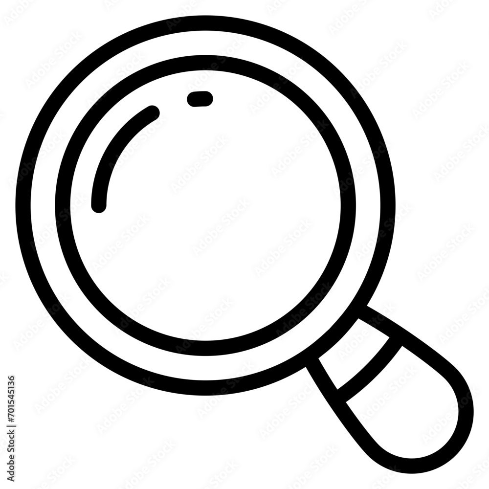 Search magnifying glass flat icon
