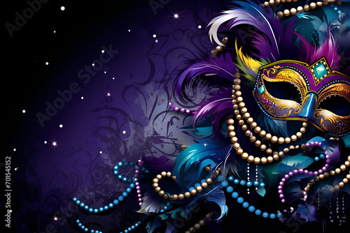 carnival mask on a black background © Imran