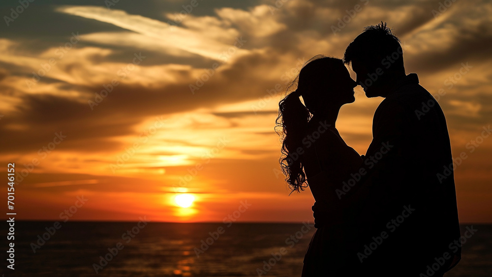 Romantic Sunset Silhouette Capturing the Perfect Day's End