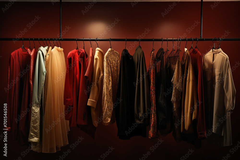 Color clothes in wardrobe Color clothes in wardrobe