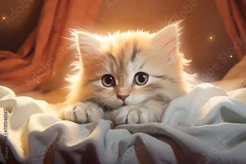 Cute kittle cat animal photo