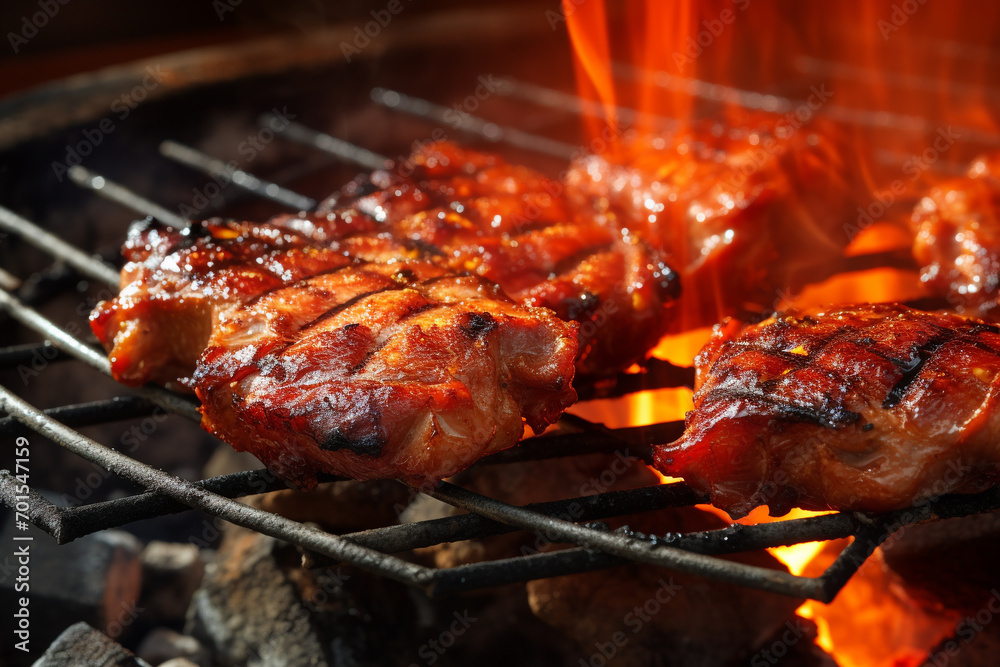 Barbecue meat food at restaurant Barbecue meat food at restaurant