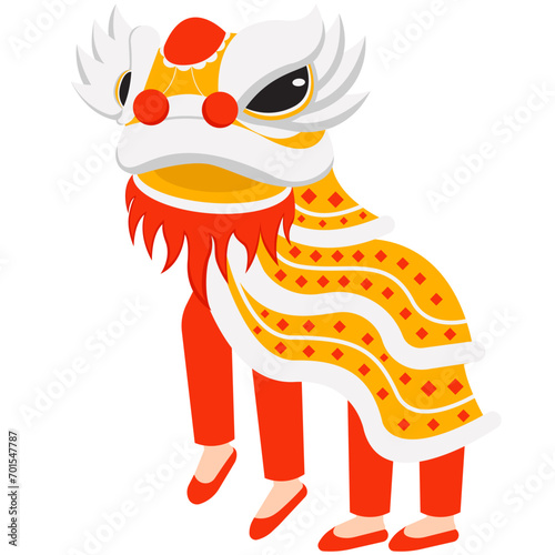 Lion Dances Character Attractions Dance Illustration