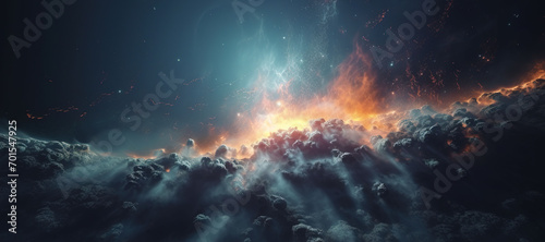 nebula cloud smoke, fire light, galaxy space 5