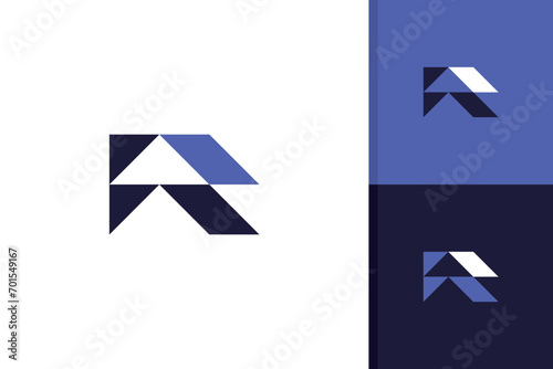 letter r logo roofing logo design icon vector template