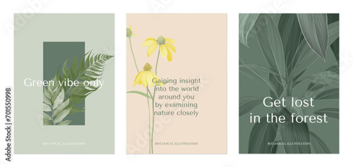 Botanical poster template design, nature concept