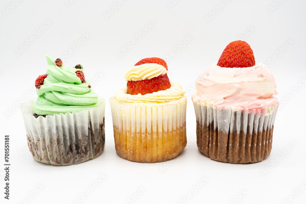 Cupcake isolated on white background. Cupcake isolated on white background.