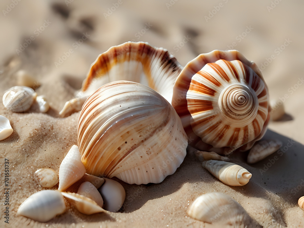 a couple of seashells sitting on top of a sandy beach, wearing seashell attire, seashell, conch shell, sea shell, seashell house, seashells, nacre, beach sand background, shells, nacre colors, beach a couple of seashells sitting on top of a sandy beach, wearing seashell attire, seashell, conch shell, sea shell, seashell house, seashells, nacre, beach sand background, shells, nacre colors, beach