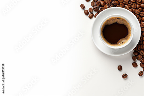 coffee top down white background stock photo --ar 3:2 --v 5.2 Job ID: 5aa614e1-fcbe-4199-9571-704dbb683d62