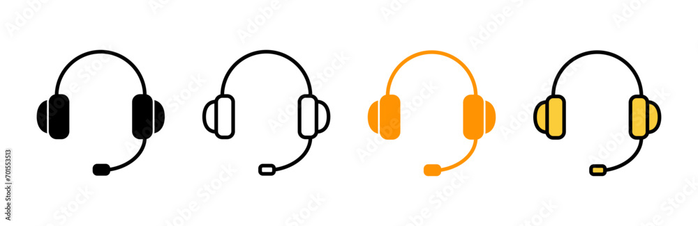 Headphone icon set vector. headphone sign and symbol Headphone icon set vector. headphone sign and symbol