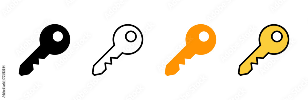 Key icon set vector. Key sign and symbol. Key icon set vector. Key sign and symbol.