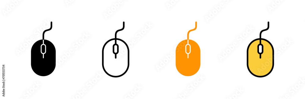 Mouse icon set vector. click sign and symbol. pointer icon vector. Mouse icon set vector. click sign and symbol. pointer icon vector.