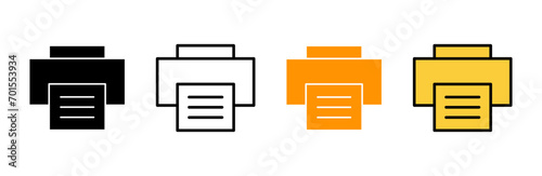 Print icon set vector. printer sign and symbol