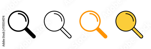 Search icon set vector. search magnifying glass sign and symbol photo