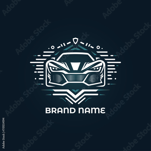 Car Brand Logo Design Vector Template. Modern Car Company  Garage  Rent  Repair  Detailing Service Logo Emblem Design Vector illustration. Vehicle  Automobile Business Sign or symbol Line Art