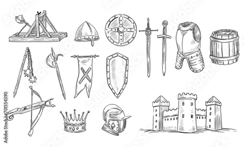 medieval war handdrawn collection